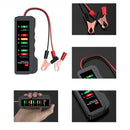 12V Car Battery Tester 6 LED Light Battery Alternator for Car Vehicle Motorcycle