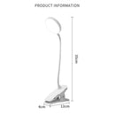Clamp Dimmable Rechargeable Touch Type USB Night Lamp Clip-On LED Light