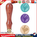 Retro Wax Seal Plant Wood Handle Sealing Wax Stamp for DIY Envelope (C184) Newly