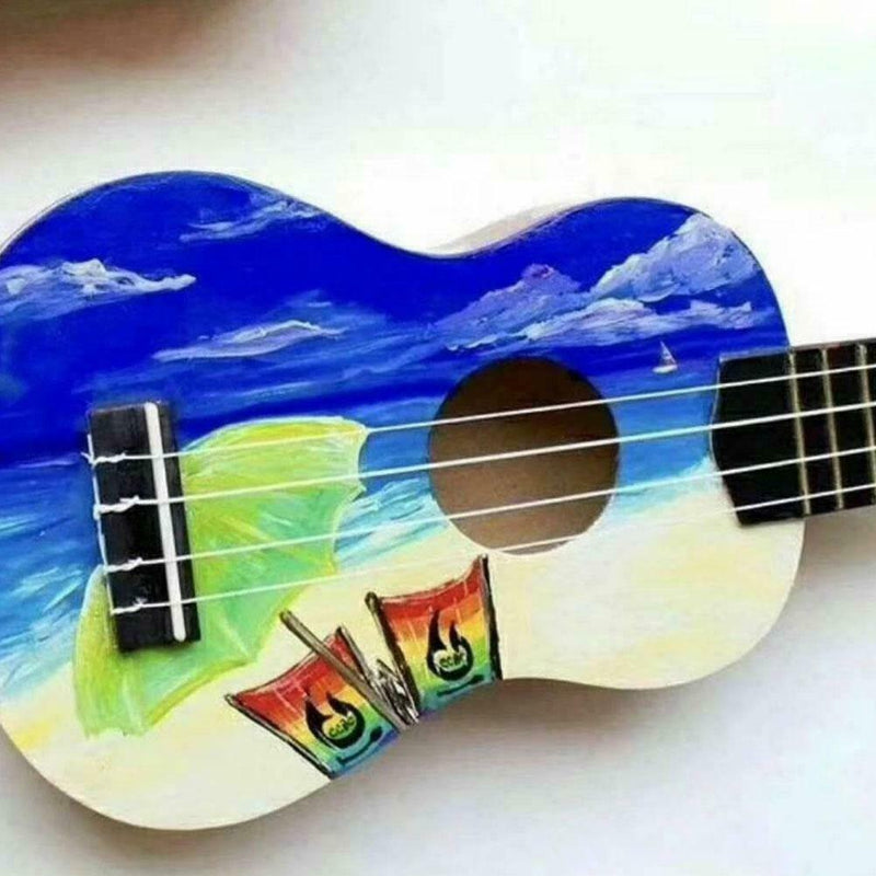 1 Set Ukulele Handmade Assembling Wooden Musical Instrument Material NICE H7V4