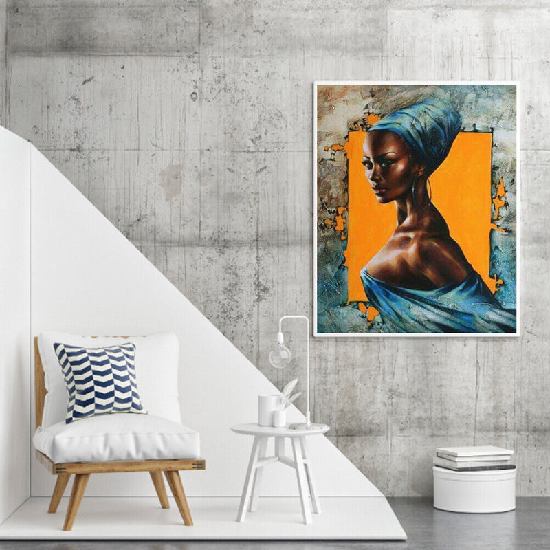 African Girl Oil Paint By Numbers Kit DIY Acrylic Painting on Canvas Crafts