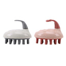 Silicone Shampoo Scalp Massage Brush Portable Hair Washing Comb (Pink)