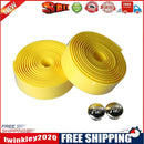 2Set Cycling Road Bike Sports Cork Handlebar Tape+ 2 Bar plug yellow+camo