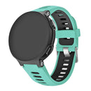 Silicone Watch Band for Garmin Forerunner 735XT 620 630 (Black+Mint Green)