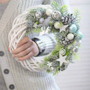 Ring Ornaments Garland Hanging Christmas Rattan Ring White Wreath Wreath Wicker