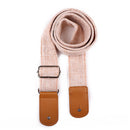 Guitar Strap Anti Slip Bass Ukulele Shoulder Belt Musical Parts (Beige) Newly