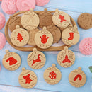 10Pcs/Set Christmas Cookie Cutter Set Hollow Sauce Jam Filled Xmas Ball Decor`