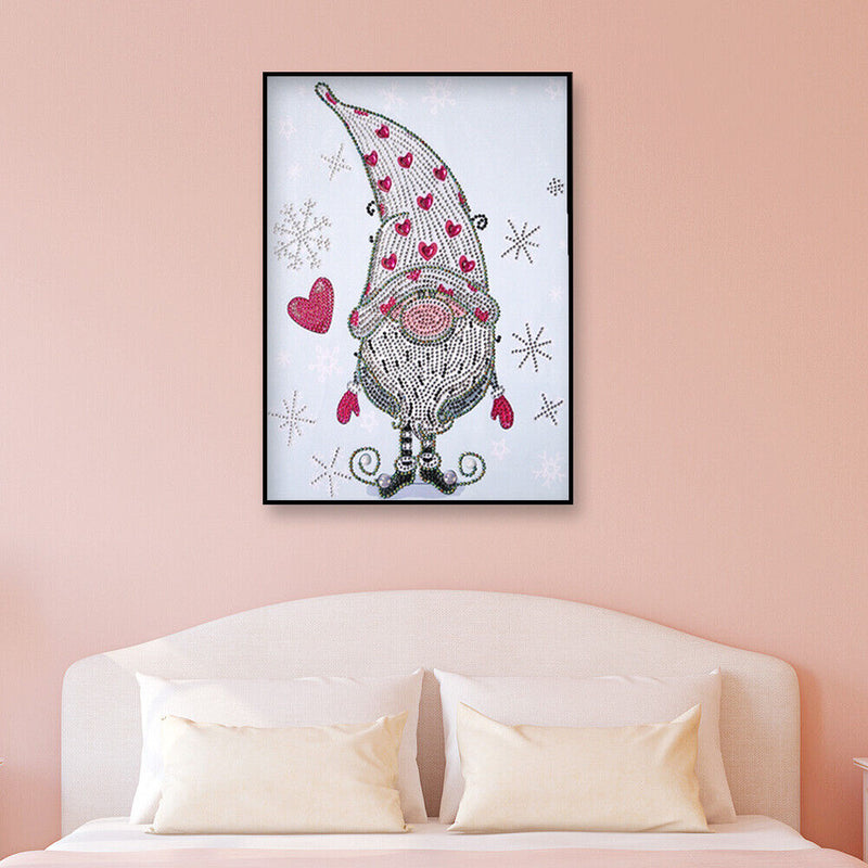 5D Diamond Painting DIY Rhinestone Special Shaped Love Heart Gnome Pictures Kit