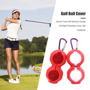 Sports Tools Golf Ball Cover Silicone Golf Ball Protective Cover with Carabiner