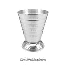 ?2pc?Stainless Steel Measure Cup Cocktail Tool Bar Mixed Drink Jigger Spoon