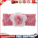 Knitted Flower Kids Hair Band Twist Woven Woolen Baby Headband(Pink)