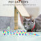 #A Cat Toys Plush Spring Rainbow Wand Retractable Funny Pet Interactive Teaser