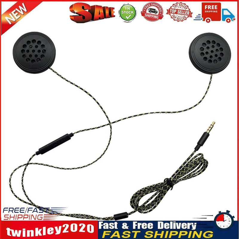 QY7 3.5mm Wired Headset with Inline Control for Motorbike Helmet Intercom Newly
