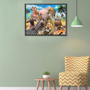 5D Diamond Painting Animal Party Full Square Drill Wall Rhinestone DIY Art Newly