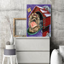 Full Drill Mosaic Craft Picture DIY Snow Dog Rhinestone Diamond Painting Poster