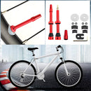 2pcs Bicycle Tubeless Valve Set Bike CNC Machined Anodized Tool (60mm Red) Newly