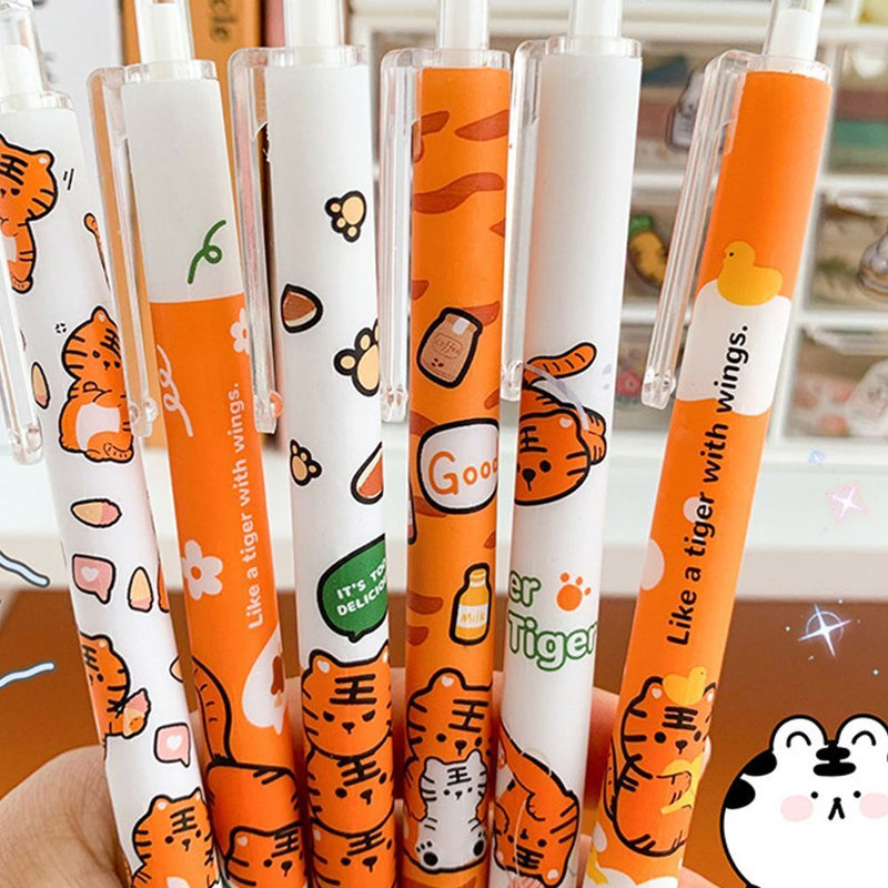 Tiger Pattern Cartoon Creative Cute Office Supplies Student Stationery Gel Pen