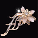 Chic Flower Crystal Enamel Brooch Clothing Pin Suits Dress Banquet Gift Newly