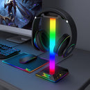 RGB Headphone Stand Dual USB Port Touch Control Desk Gaming Headset Holder