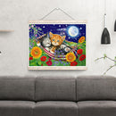 5D Diamond Painting Playing Cat Full Round Drill Rhinestone DIY Art Craft Mos