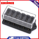 YJ-FB017 Car Truck Block Holder Case 6 Ways Automotive Circuit Blade Fuse Box