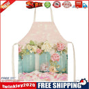 Flowerpots Kitchen Cotton Linen Apron Home Cooking Baking Bibs for Coffee