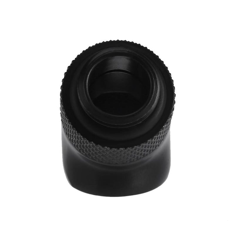 G1/4 Screw Thread 45 Degree Elbow Rotation Brass Connector Fitting(Black) Newly
