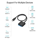 USB 3.1 Type C to 2.5 3.5 SATA III 17"" Hard Drive Cable for Data Transfer