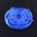 12pcs Heat Resistant Silicone Stretch Lids Food Wrap Bowl Pan Cover?Blue)