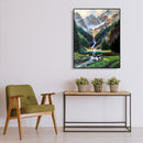 Painting By Numbers DIY Snow Mountains Hand Painted Canvas Oil Art Picture Kit