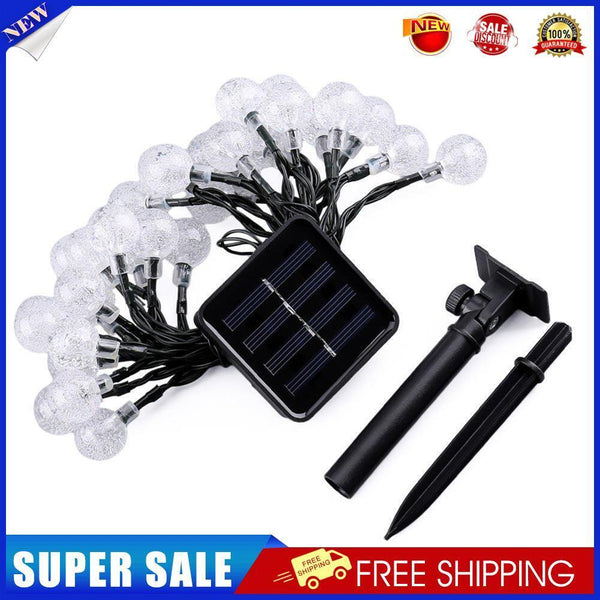 7m 30LED Crystal Ball Solar Light Waterproof Outdoor Garden Lamp (Colorful)