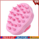 Silicone Scalp Massage Shampoo Brush Body Brush Hair Comb (Pink)