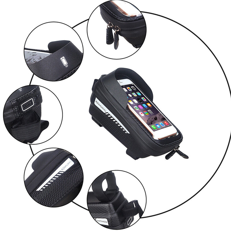 Rainproof Bike Pouch Phone Case MTB Cycling Accessories Front Tube Bicycle Bag