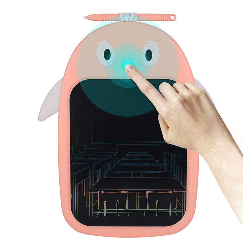 8.5in LCD Penguin Electronic Writing Tablet Kids Handwriting Board (Pink)
