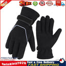 Cycling Men Fleece Gloves Sport Ridding Windproof Warm Ski Gloves (Black) Newly