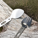 Multifunctional Stainless Steel Spork Fork Spoon Wrench for Picnic (Black)
