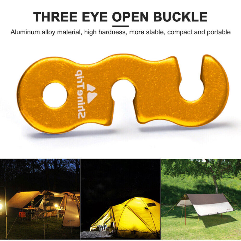 ShineTrip 10pcs Outdoor Camping Tent Rope Buckles S-Shaped Tensioner Fasteners