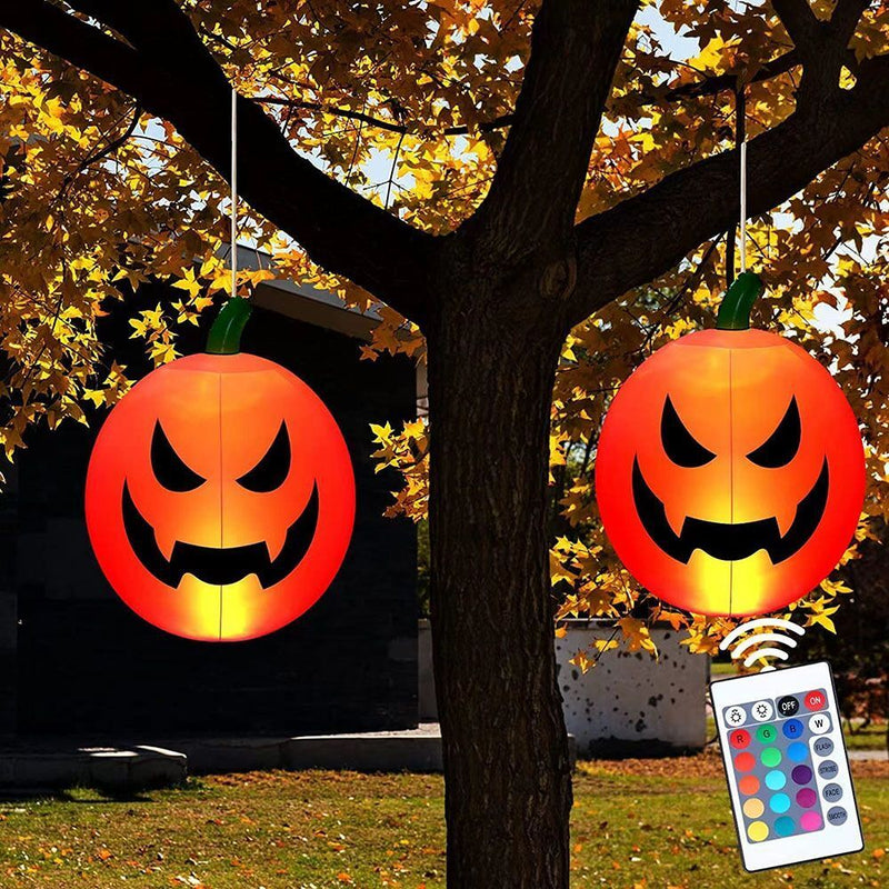 Waterproof Halloween Glowing Balloon Ghost Festival Atmosphere Pumpkin Balloon