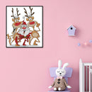 Partial Cross Stitch 14CT Santa and Reindeer Counted DIY Xmas Embroidery Newly