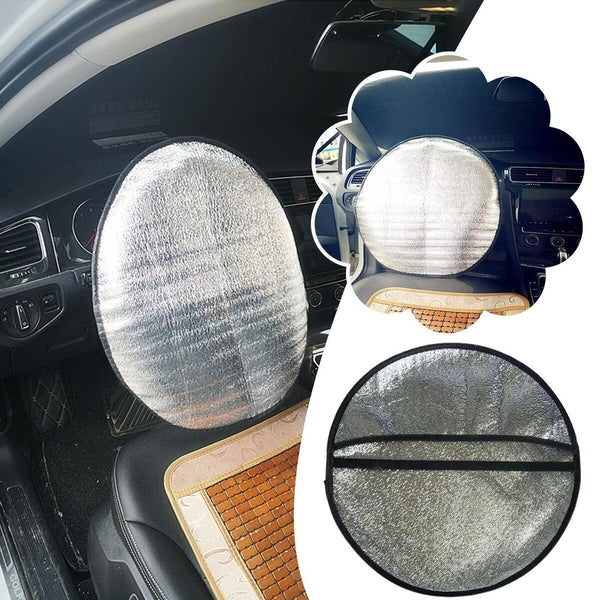 Car Steering Wheel Sunshades Sun Shade Cover Block Heat Sunscreen Insulation`