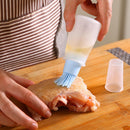 Portable Silicone Oil Bottle with Brush Grill Liquid Baking Tool (Blue)