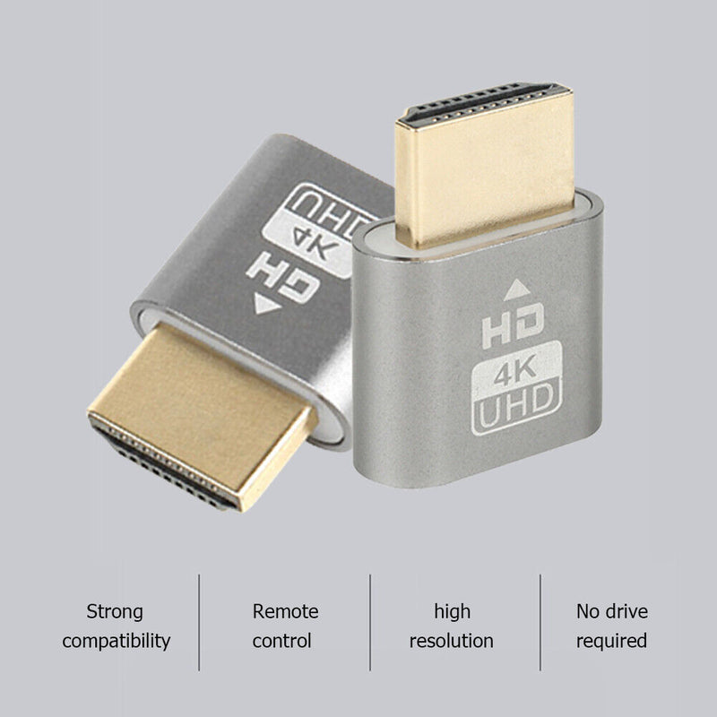 HDMI-compatible 4K DDC EDID Dummy Emulator Virtual Display for BTC Mining