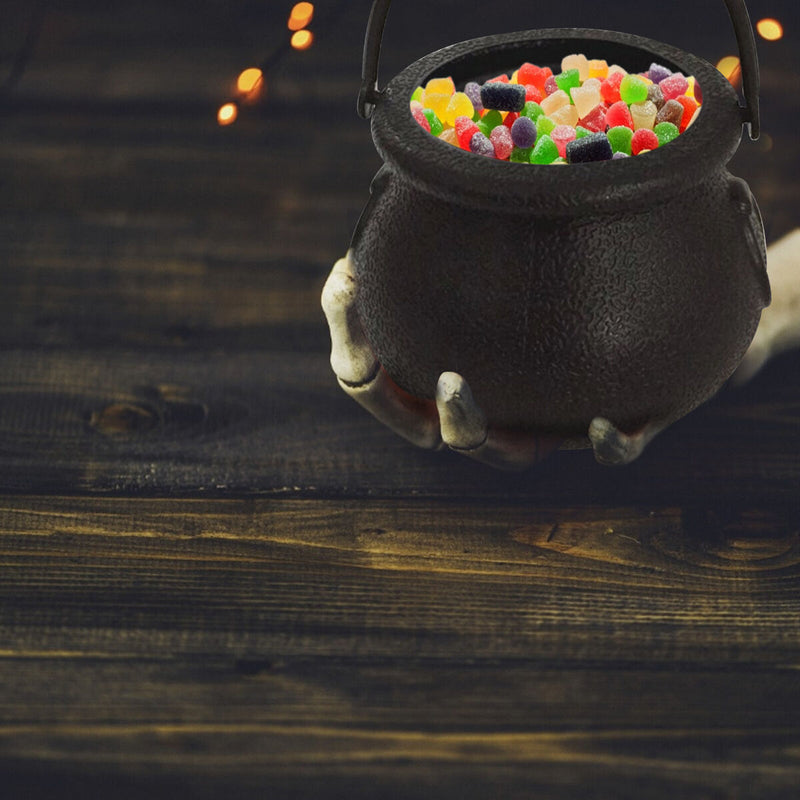 Mini Halloween Candy Bucket Pot Portable Witch Cauldron Jar (Witch Pot) Newly