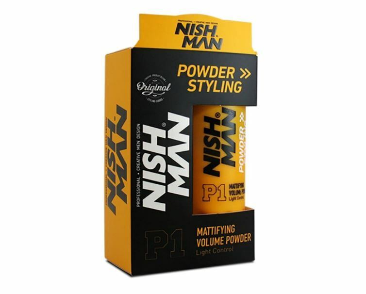 Nishman P1 Hair Styling Powder 20g Mattifying Volumizing Light Control Barbers