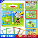 Reusable Color Magic Water Painting Book Kids Doodle Draw Board Toys/Farm