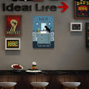 Cat on Sink Retro Metal Plate Tin Sign Plaque Poster Wall Art for Bar (A) Newly