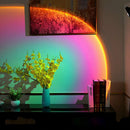Rechargeable Rainbow Sunset Wall Projection Floor Lamp Colorful Atmosphere Light