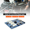 4 Port USB 3.0 PCI-e X1 Expansion Card PCI Express PCIe Hub Riser (Adapter)