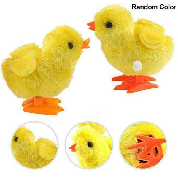Plush Jumping Cartoon Chicken Baby Children Plush Fluffy Y4Q8 Clockwork U7W2