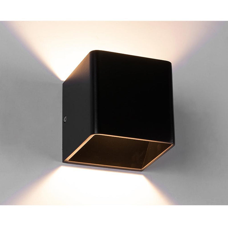 LED Wall Lamp 5W 85-265V 3000K Adjustable Bedside Lamp(Black)(Warm Light)